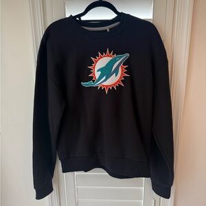 Black Miami Dolphin's Logo Women's Sweater